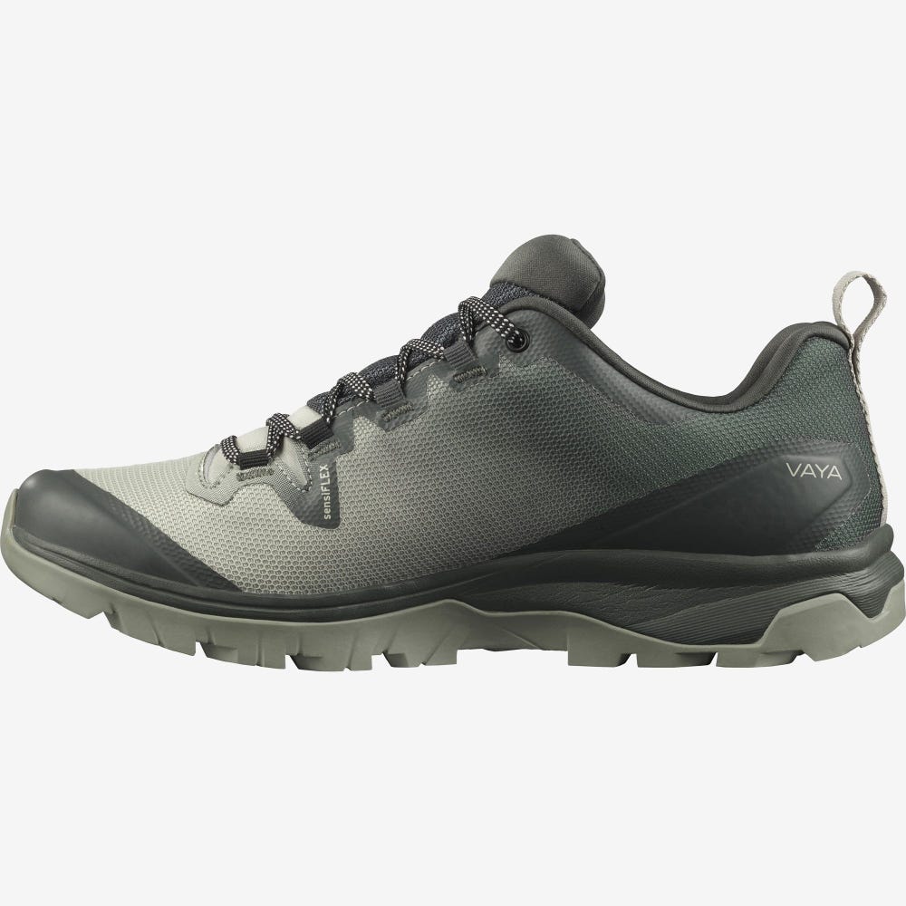 Women's Salomon VAYA GORE-TEX Hiking Shoes Green/Grey | TNSB-61390