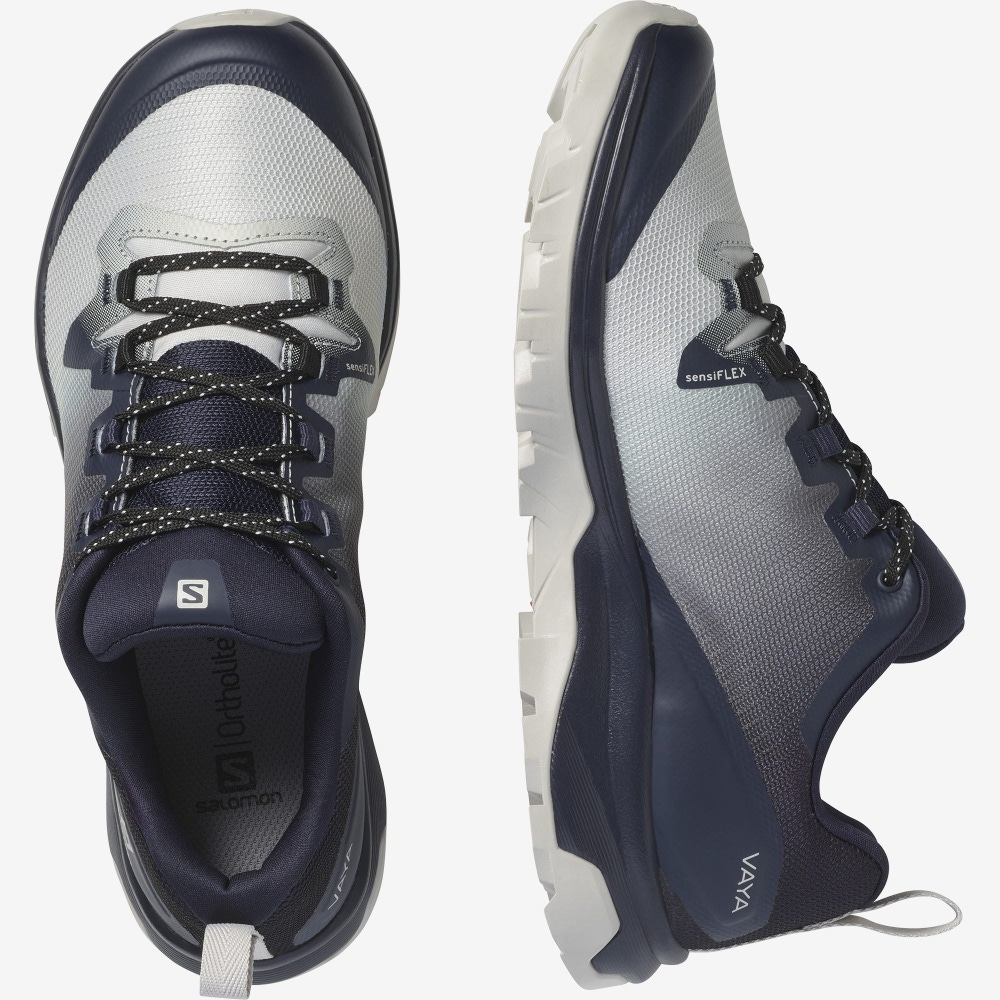 Women's Salomon VAYA Hiking Shoes Beige/Blue | WBPF-38590