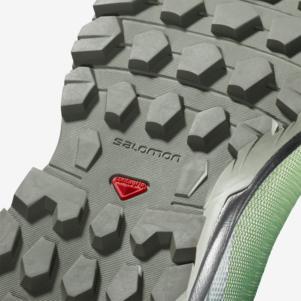 Women's Salomon VAYA Hiking Shoes Green/Grey | QLHB-01249