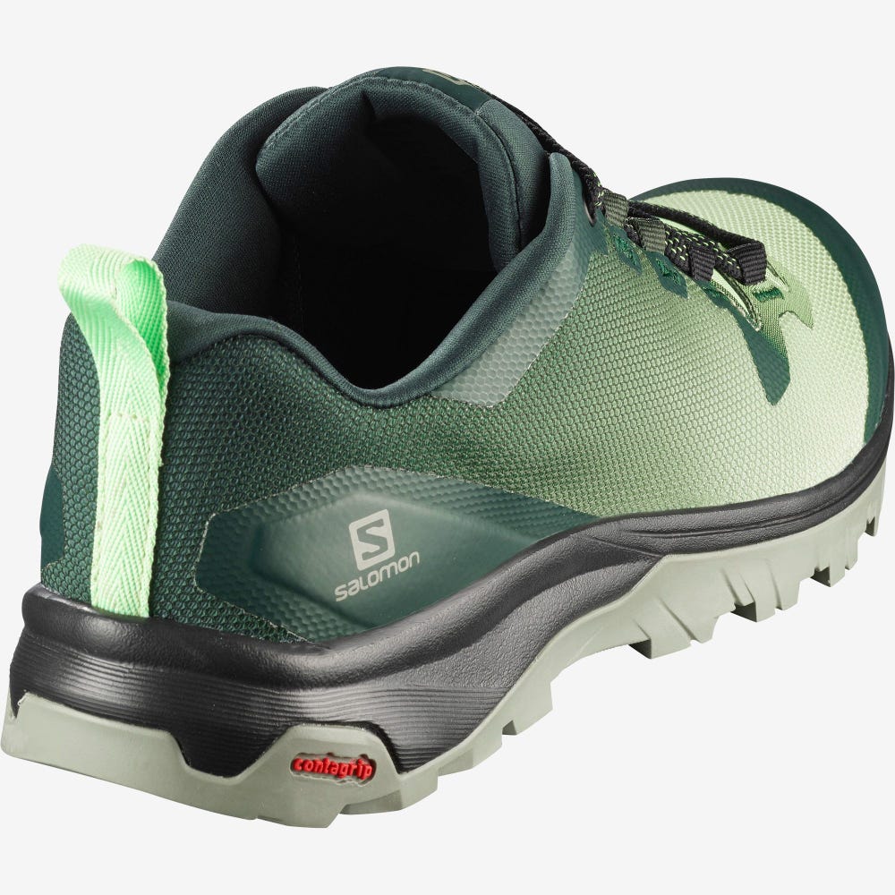 Women's Salomon VAYA Hiking Shoes Green/Grey | QLHB-01249