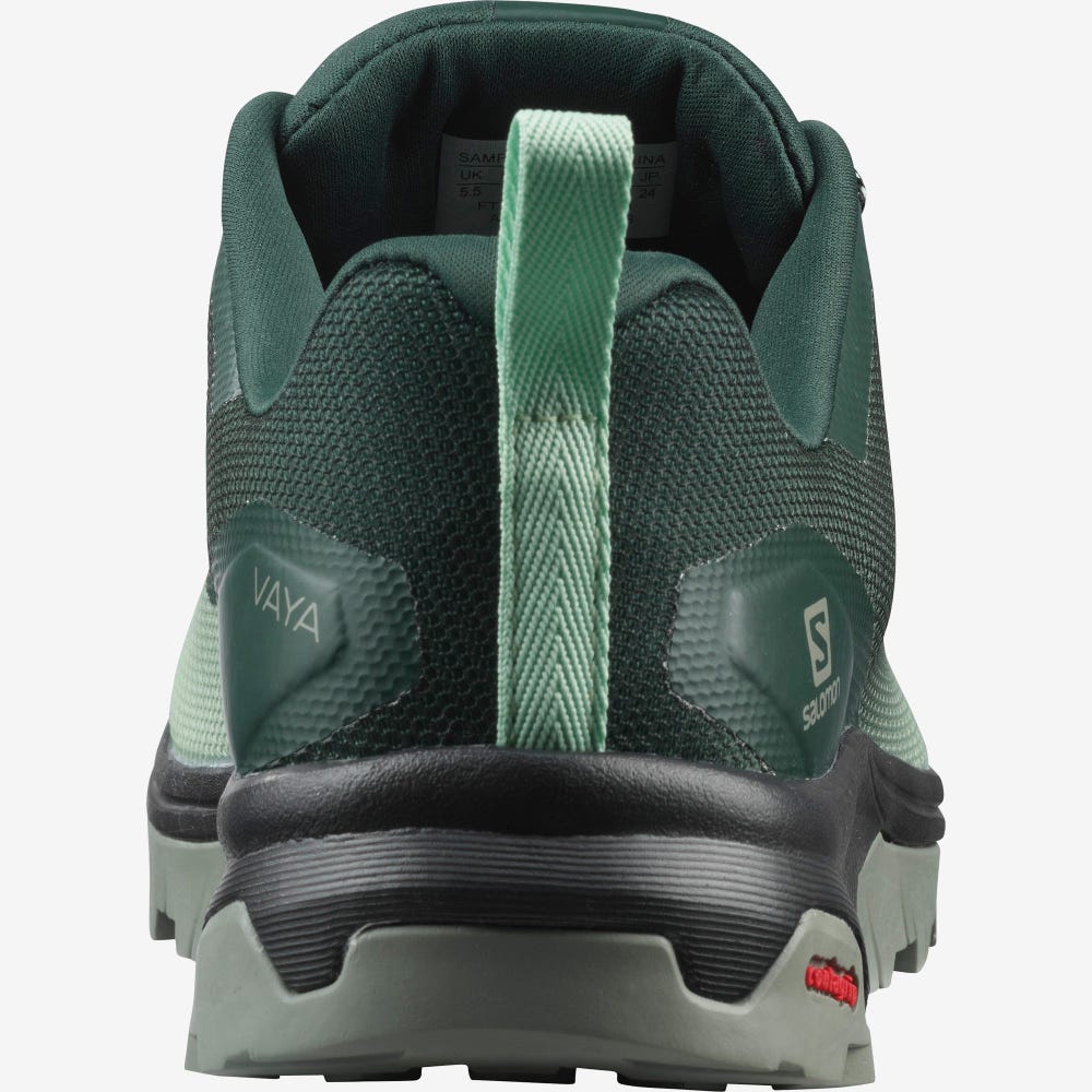 Women's Salomon VAYA Hiking Shoes Green/Grey | QLHB-01249