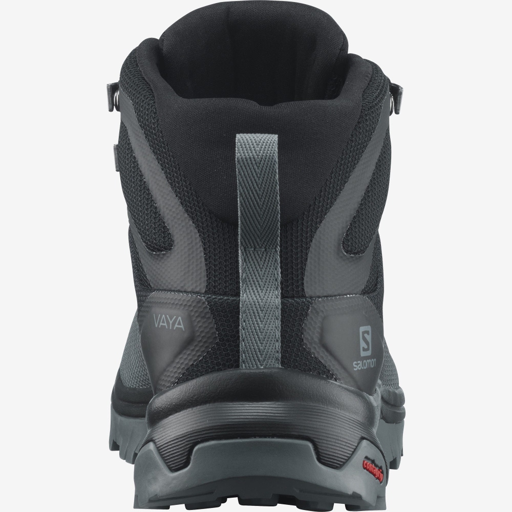 Women's Salomon VAYA MID GORE-TEX Hiking Boots Grey/Black | BZLC-97450