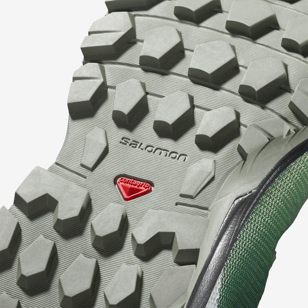 Women's Salomon VAYA MID GORE-TEX Hiking Boots Green/Grey | NJCG-90532
