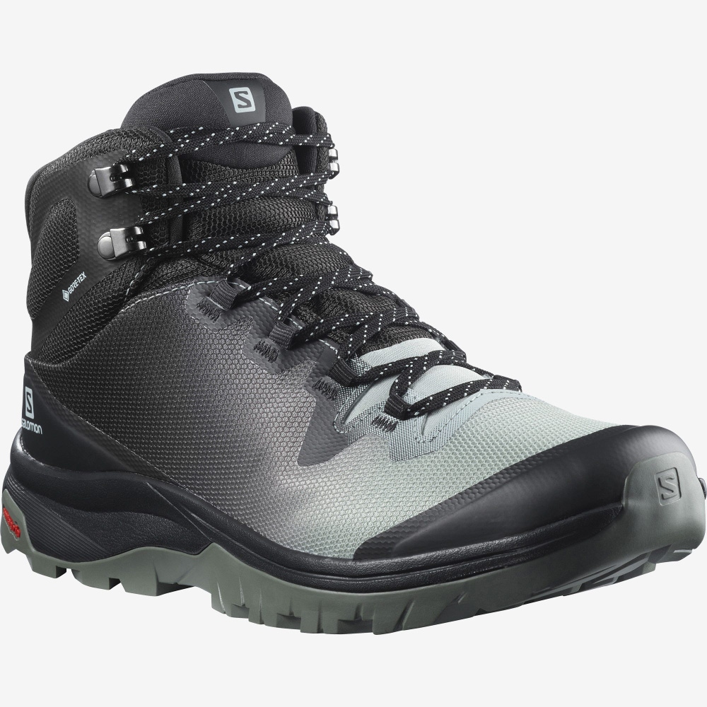 Women's Salomon VAYA MID GORE-TEX Hiking Boots Light Turquoise Grey | SWZH-18750