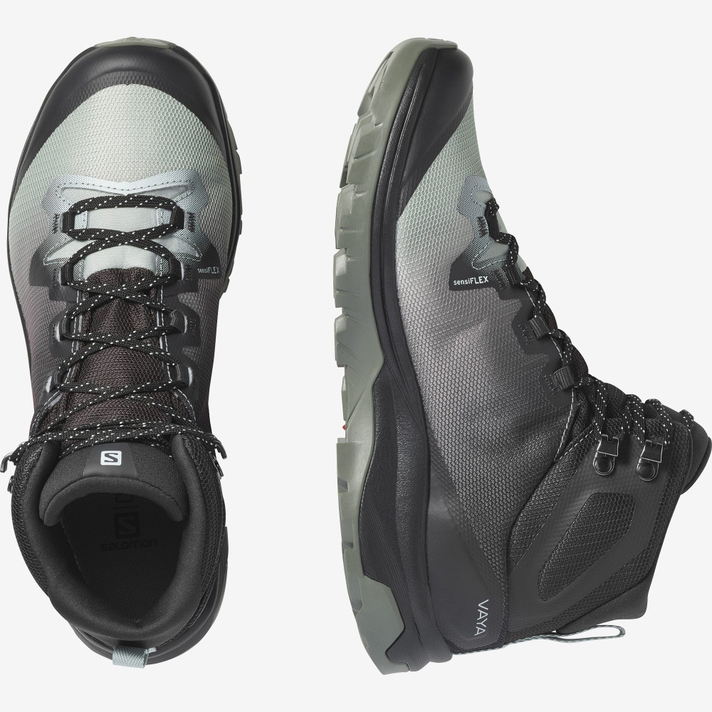 Women's Salomon VAYA MID GORE-TEX Hiking Boots Light Turquoise Grey | SWZH-18750