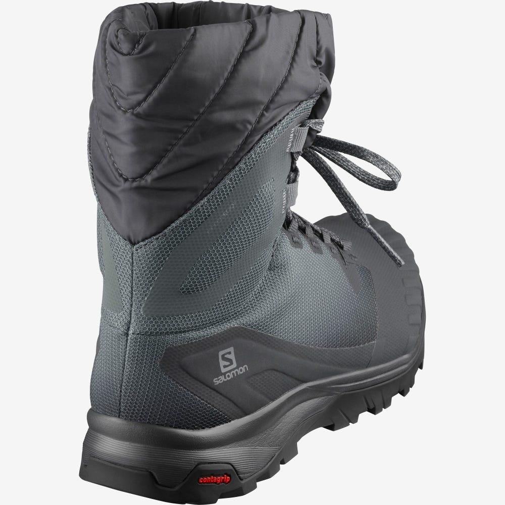 Women's Salomon VAYA POWDER TS CSWP Winter Boots Grey/Black | ABSU-74590