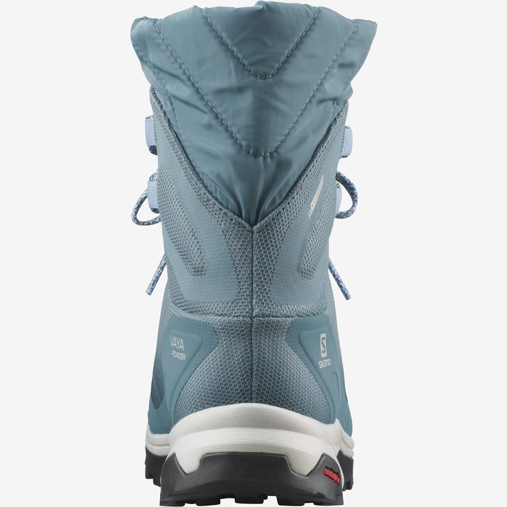 Women's Salomon VAYA POWDER TS CSWP Winter Boots Blue/Black | CPIK-60487
