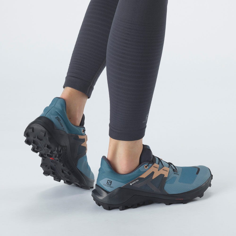 Women's Salomon WILDCROSS 2 GORE-TEX Trail Running Shoes Blue | BYSF-43682
