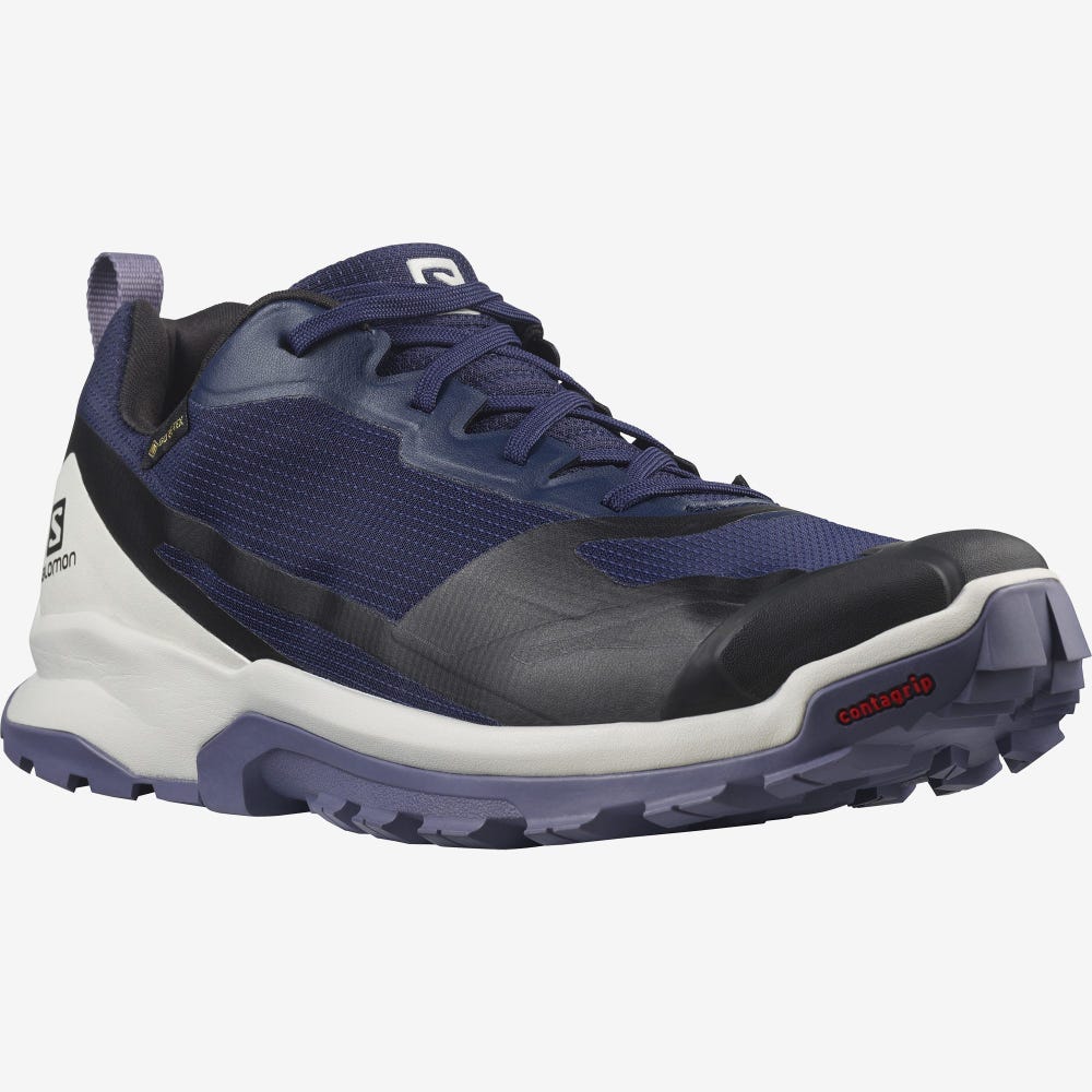 Women's Salomon XA COLLIDER 2 GORE-TEX Trail Running Shoes Blue | EUGS-95270