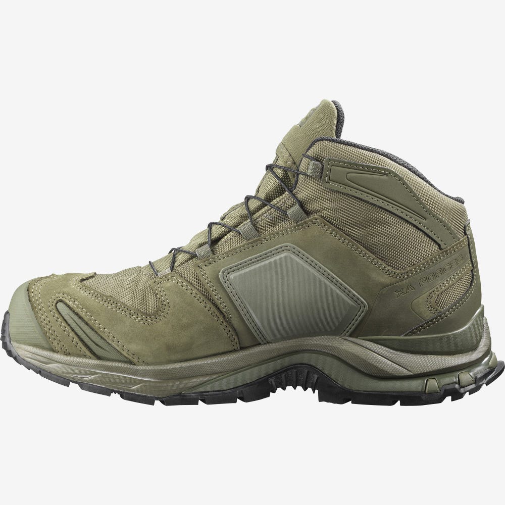 Women's Salomon XA FORCES MID GORE-TEX EN Tactical Boots Green | JXGA-84925