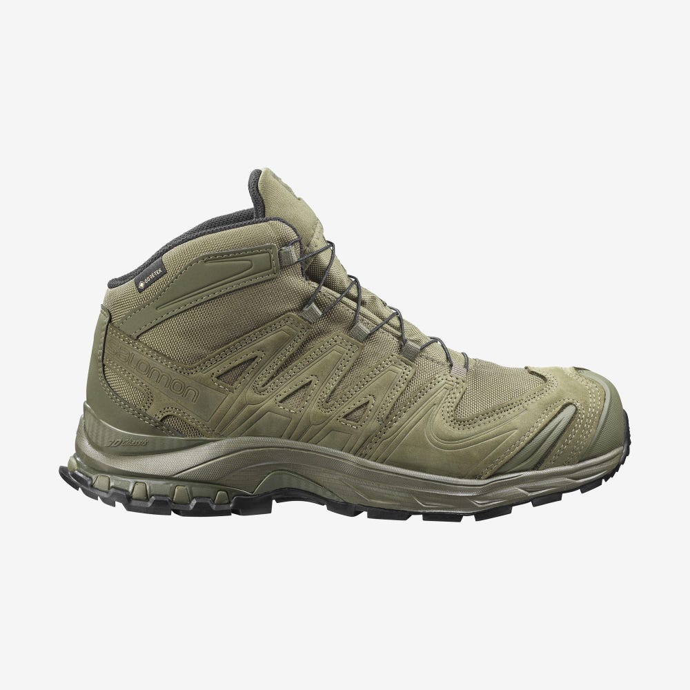 Women\'s Salomon XA FORCES MID GORE-TEX EN Tactical Boots Green | JXGA-84925
