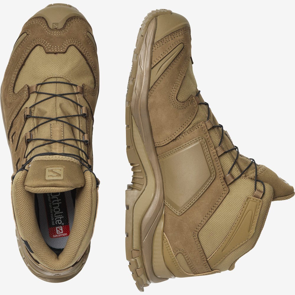 Women's Salomon XA FORCES MID GORE-TEX Tactical Boots Brown | JWDU-69754