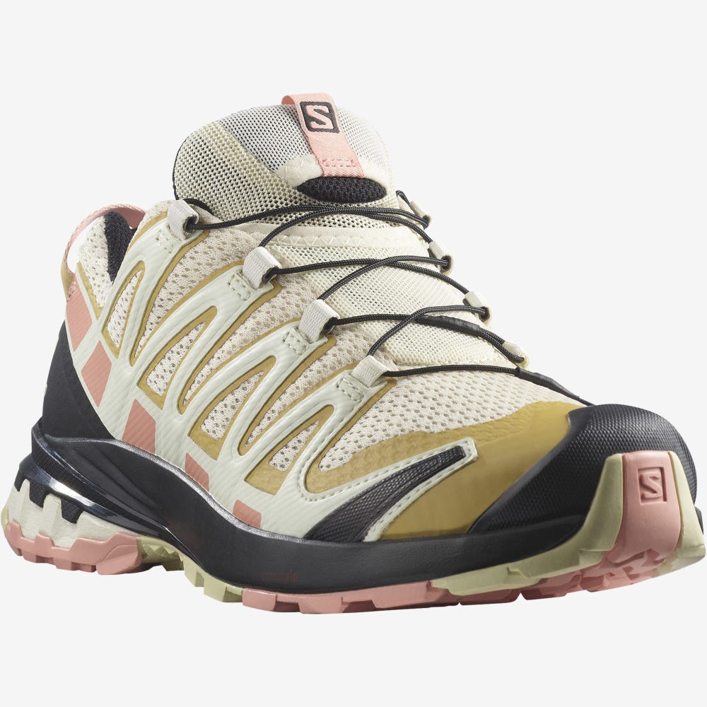 Women's Salomon XA PRO 3D v8 Hiking Shoes Light Yellow | JORS-31247