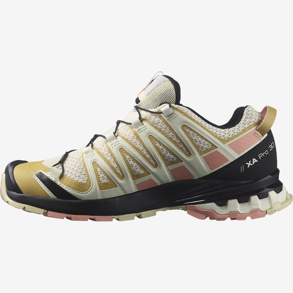 Women's Salomon XA PRO 3D v8 Hiking Shoes Light Yellow | JORS-31247