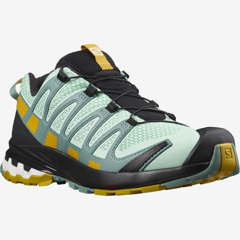Women's Salomon XA PRO 3D v8 Trail Running Shoes Green | EMCU-25031