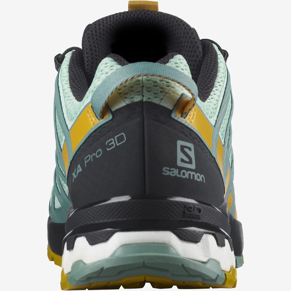 Women's Salomon XA PRO 3D v8 Trail Running Shoes Green | EMCU-25031
