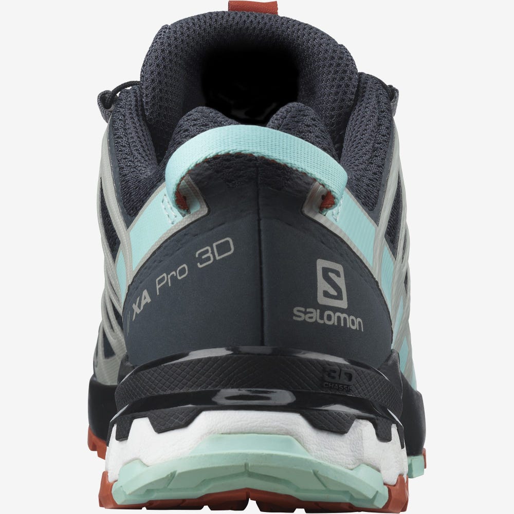 Women's Salomon XA PRO 3D v8 Trail Running Shoes Grey/Orange | NBSH-94265