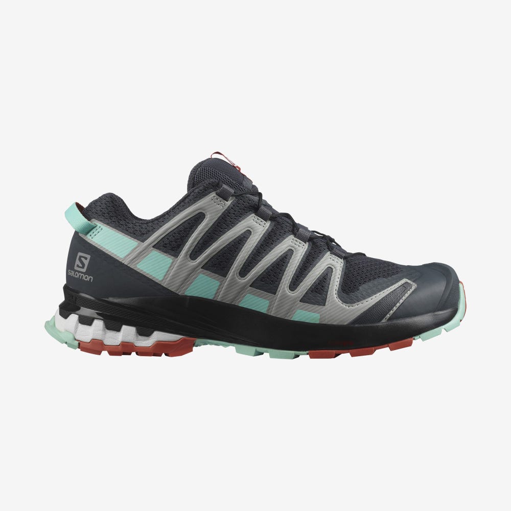 Women\'s Salomon XA PRO 3D v8 Trail Running Shoes Grey/Orange | NBSH-94265