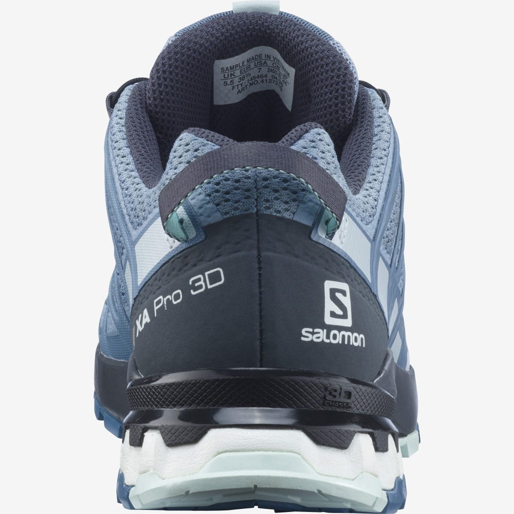 Women's Salomon XA PRO 3D v8 Trail Running Shoes Blue | YGXT-90234