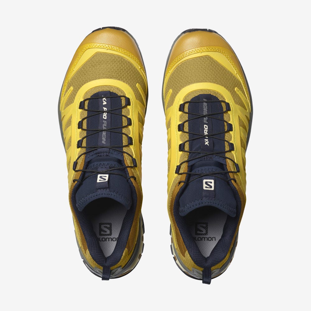 Women's Salomon XA-PRO FUSION ADVANCED Sneakers Yellow/Grey | GZJE-09834