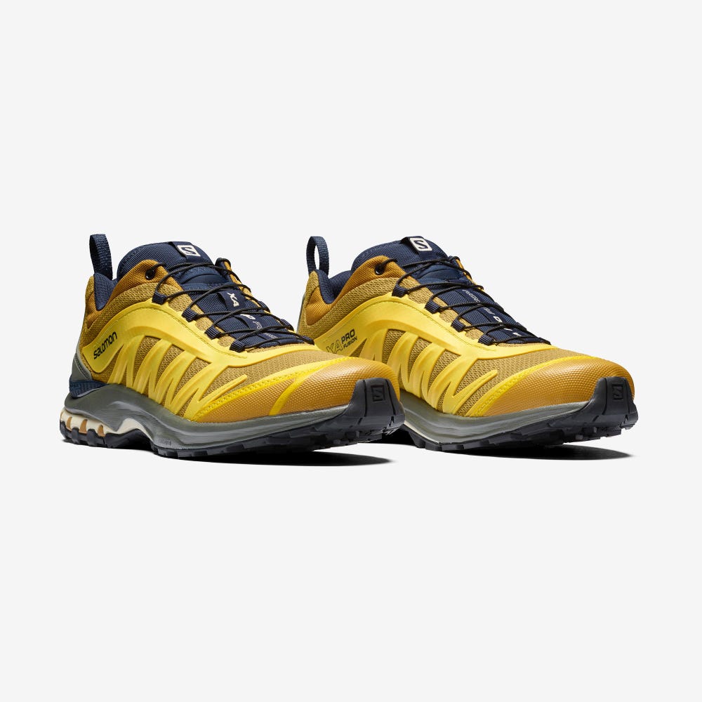 Women's Salomon XA-PRO FUSION ADVANCED Sneakers Yellow/Grey | GZJE-09834