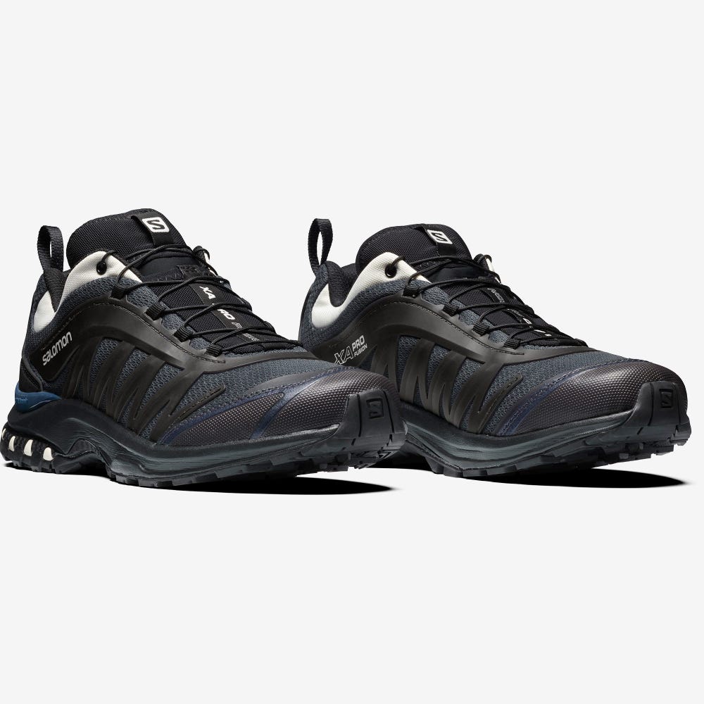 Women's Salomon XA-PRO FUSION ADVANCED Sneakers Black/Blue | XNWZ-84792