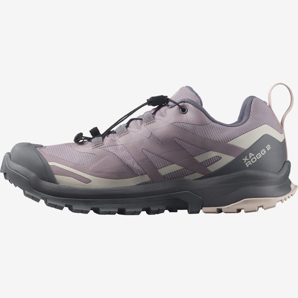 Women's Salomon XA ROGG 2 GORE-TEX Trail Running Shoes Grey | WQSE-92146