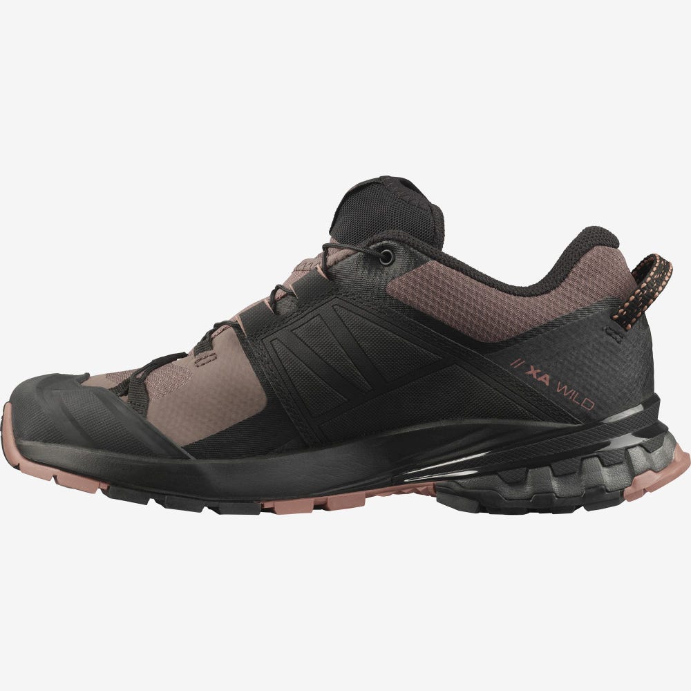 Women's Salomon XA WILD Trail Running Shoes Black | CVMW-17293
