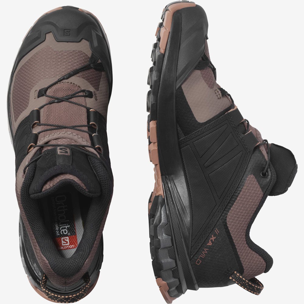 Women's Salomon XA WILD Trail Running Shoes Black | CVMW-17293
