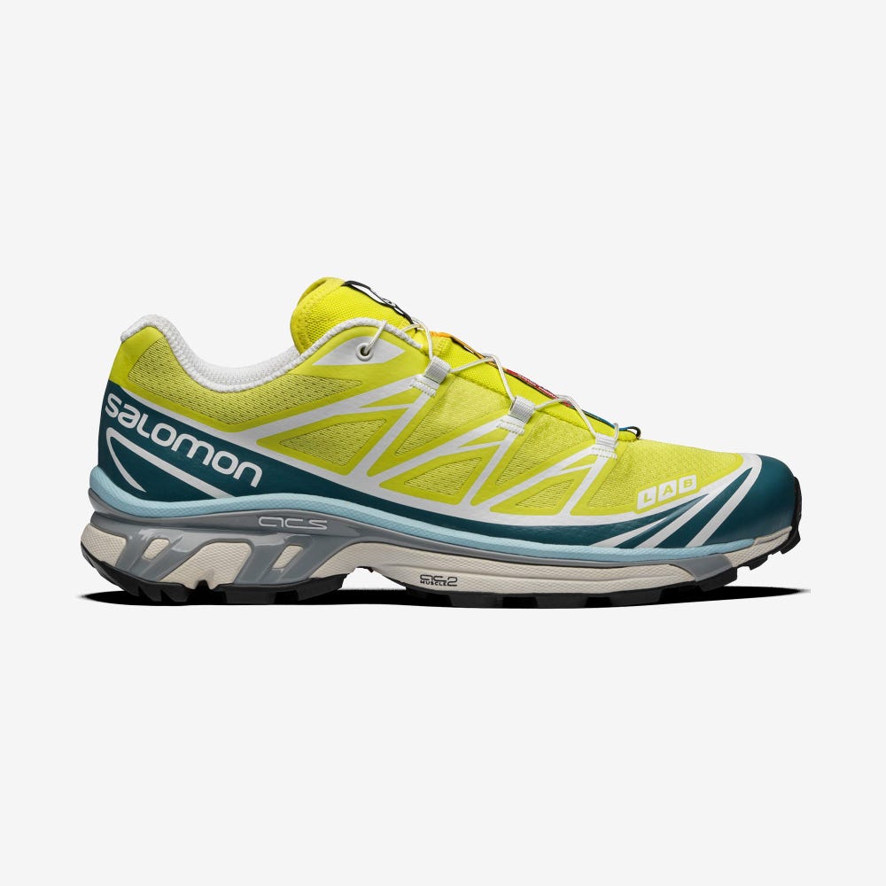 Women\'s Salomon XT-6 ADVANCED Sneakers Yellow/Blue | JQIE-32941