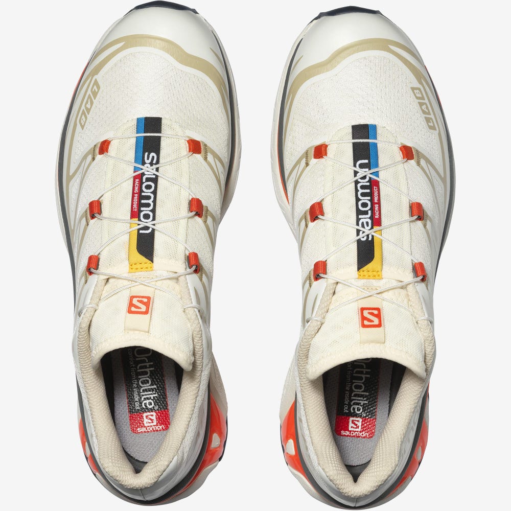 Women's Salomon XT-6 Sneakers Beige/Brown/Red Orange | TLSV-93628