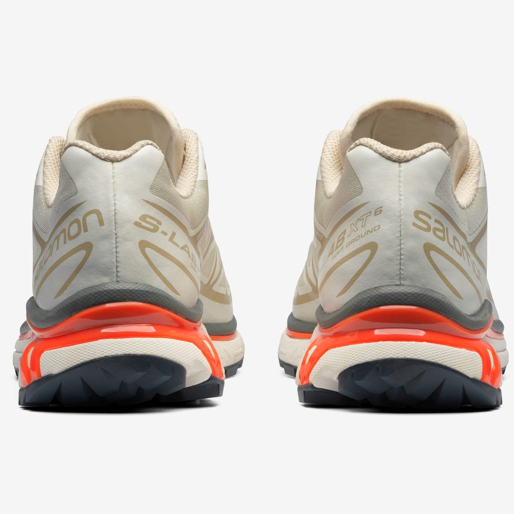 Women's Salomon XT-6 Sneakers Beige/Brown/Red Orange | TLSV-93628
