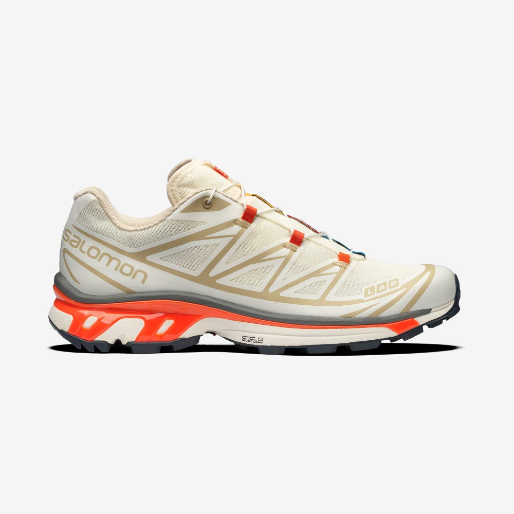 Women\'s Salomon XT-6 Sneakers Beige/Brown/Red Orange | TLSV-93628