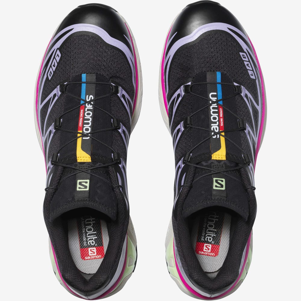 Women's Salomon XT-6 Sneakers Black/Lavender | CFIB-50396