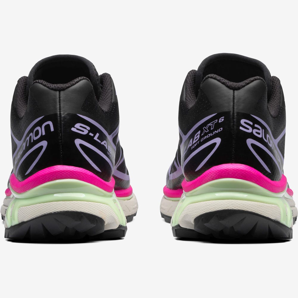 Women's Salomon XT-6 Sneakers Black/Lavender | CFIB-50396