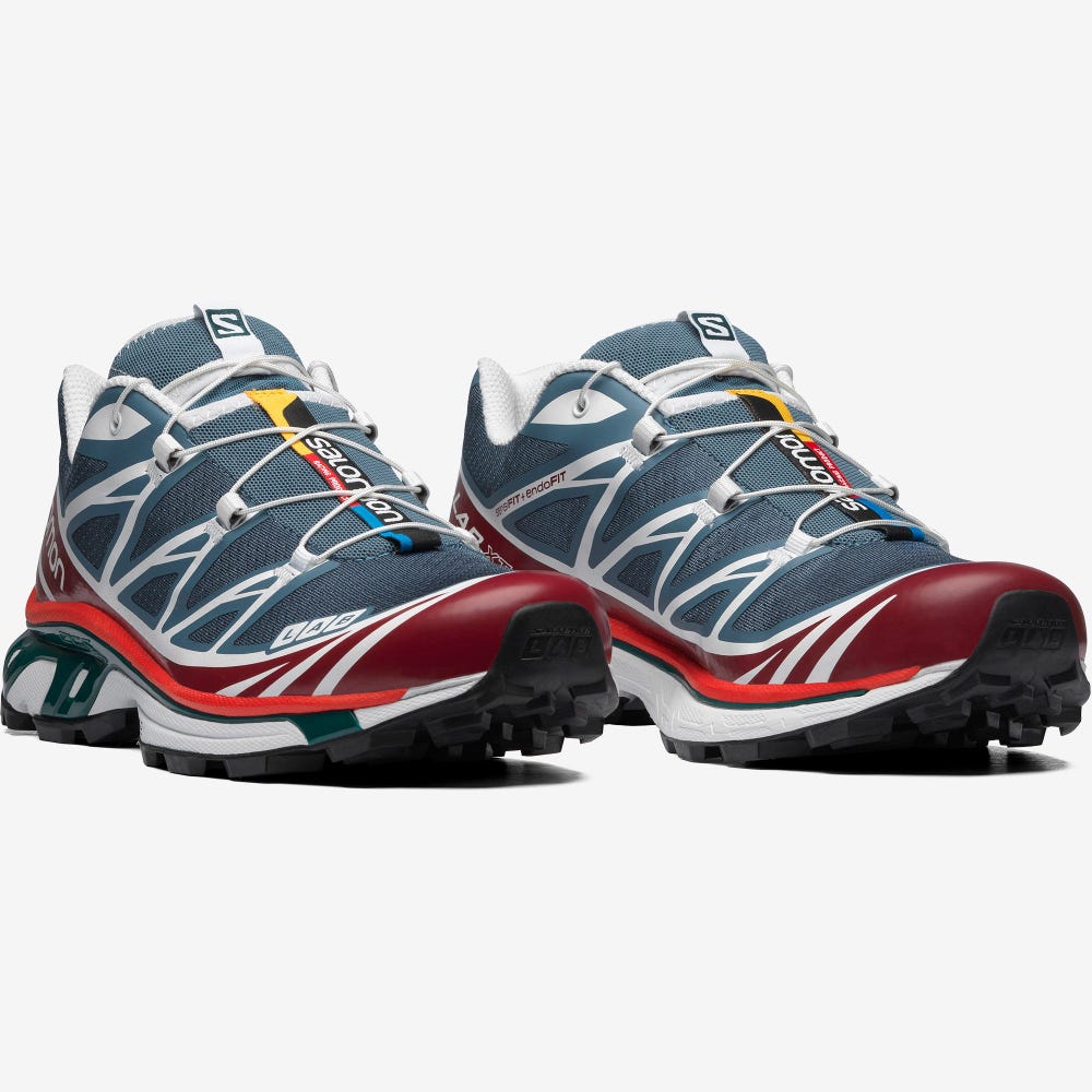 Women's Salomon XT-6 Sneakers Blue/White/Pink | HOTV-81439