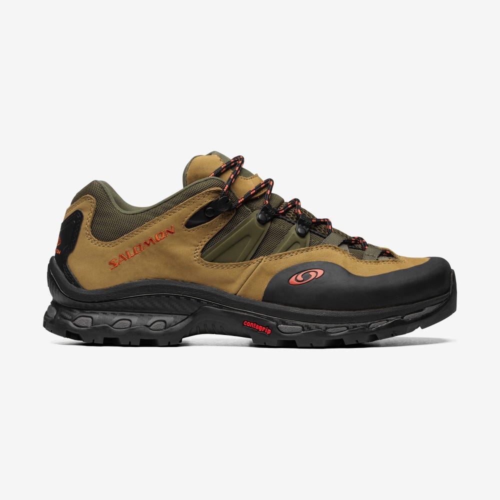 Women\'s Salomon XT-QUEST 2 FOR THE BROKEN ARM Sneakers Brown/Olive/Orange | IEDA-82571