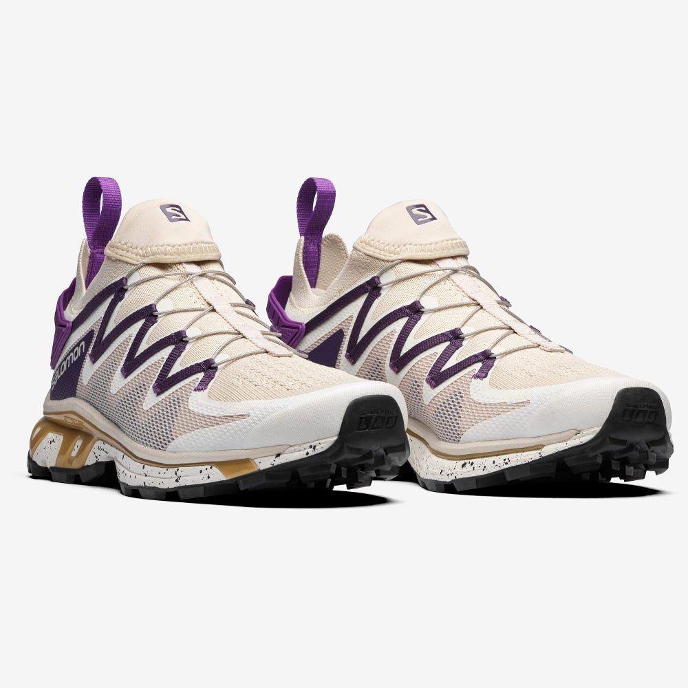 Women's Salomon XT-RUSH Sneakers Beige/Purple/Gold | JFIP-63218