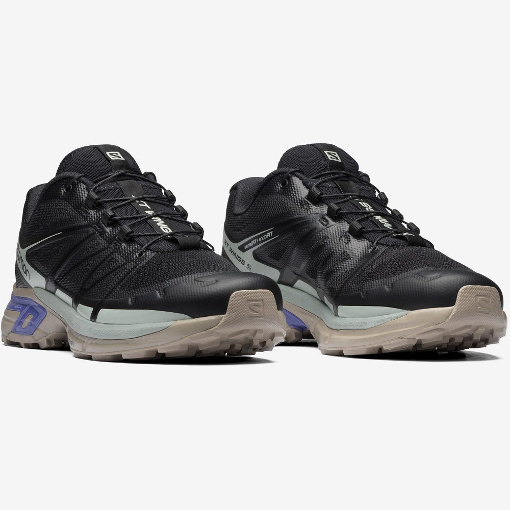 Women's Salomon XT-WINGS 2 Sneakers Black/Light Turquoise Grey | UBXO-51908