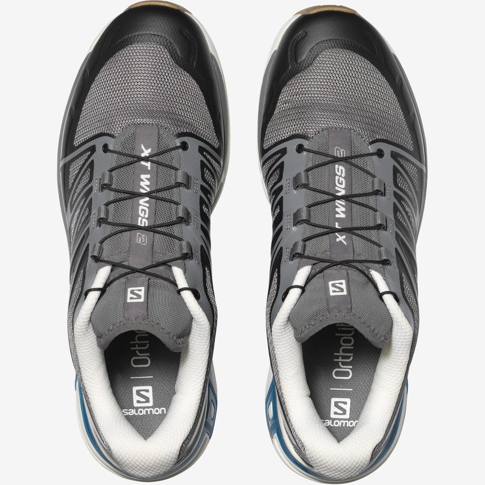 Women's Salomon XT-WINGS 2 Sneakers Grey/Light Yellow/Blue | IMCE-50382