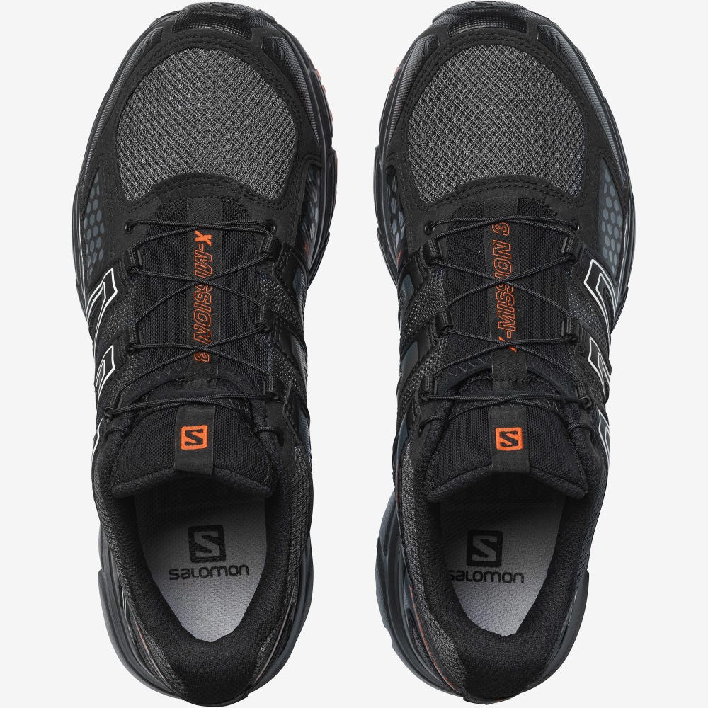 Women's Salomon X-MISSION 3 Sneakers Black/Red Orange | ZXJP-60589