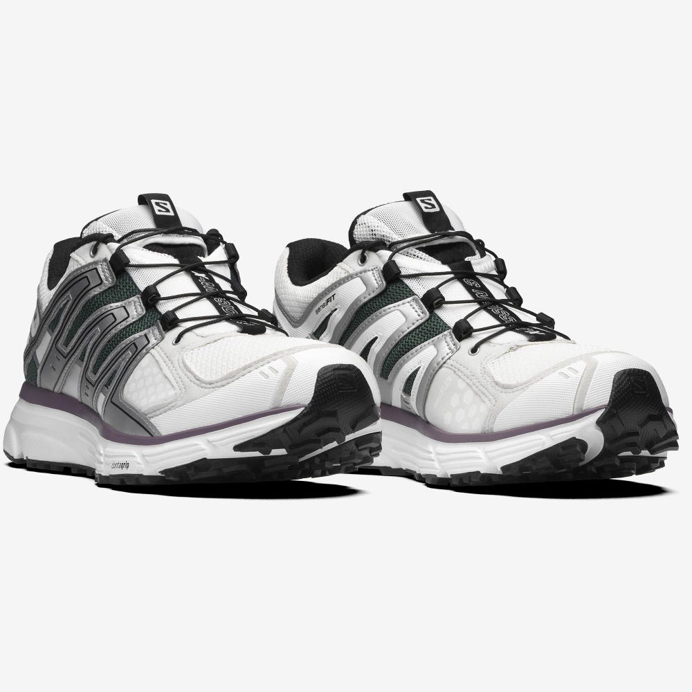 Women's Salomon X-MISSION 3 Sneakers White/Silver/Black | DKZN-69157