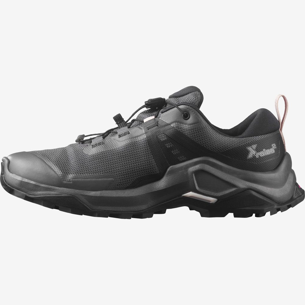 Women's Salomon X RAISE 2 GORE-TEX Hiking Shoes Grey/Black | WBZK-09762