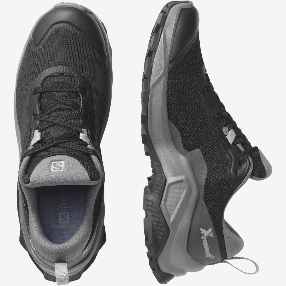 Women's Salomon X REVEAL 2 GORE-TEX Hiking Shoes Black | EUGJ-97681
