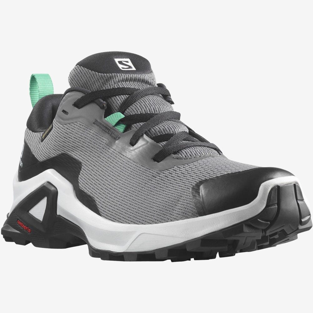 Women's Salomon X REVEAL 2 GORE-TEX Hiking Shoes Grey/Black/Mint | XVEU-08135