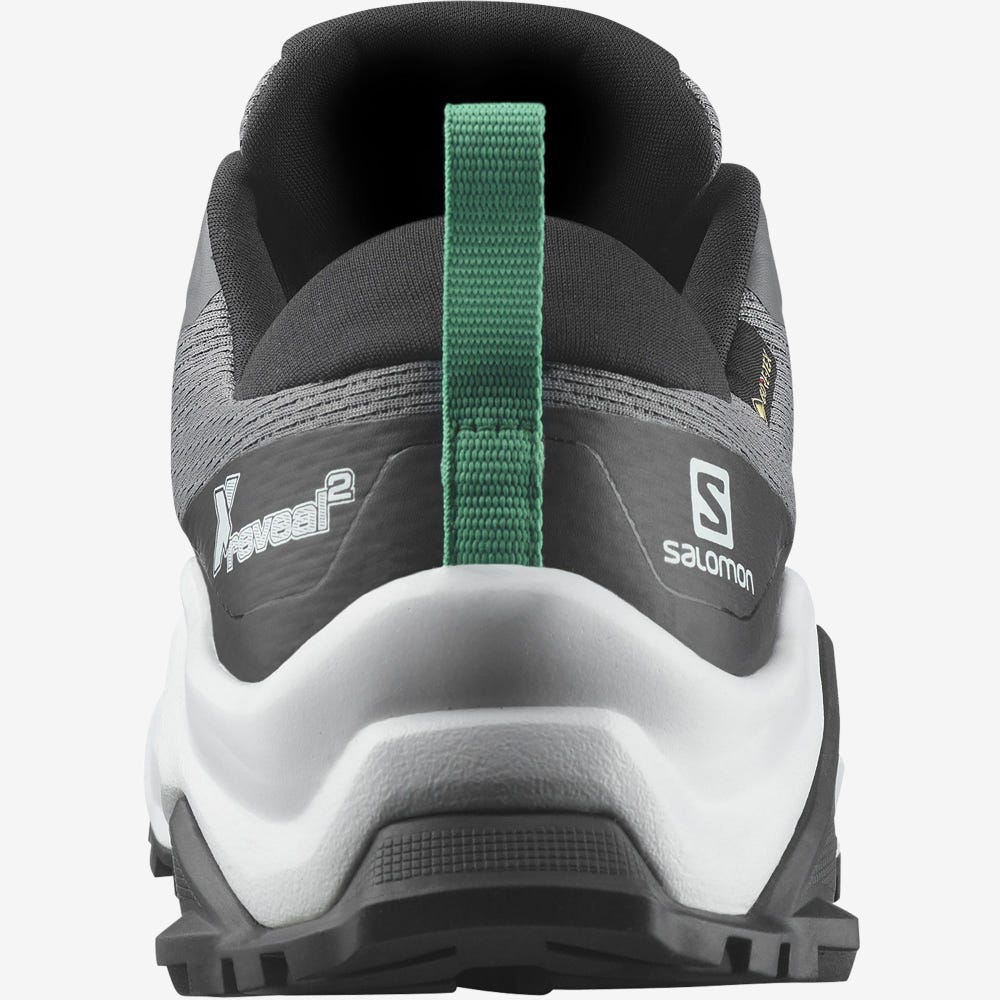 Women's Salomon X REVEAL 2 GORE-TEX Hiking Shoes Grey/Black/Mint | XVEU-08135