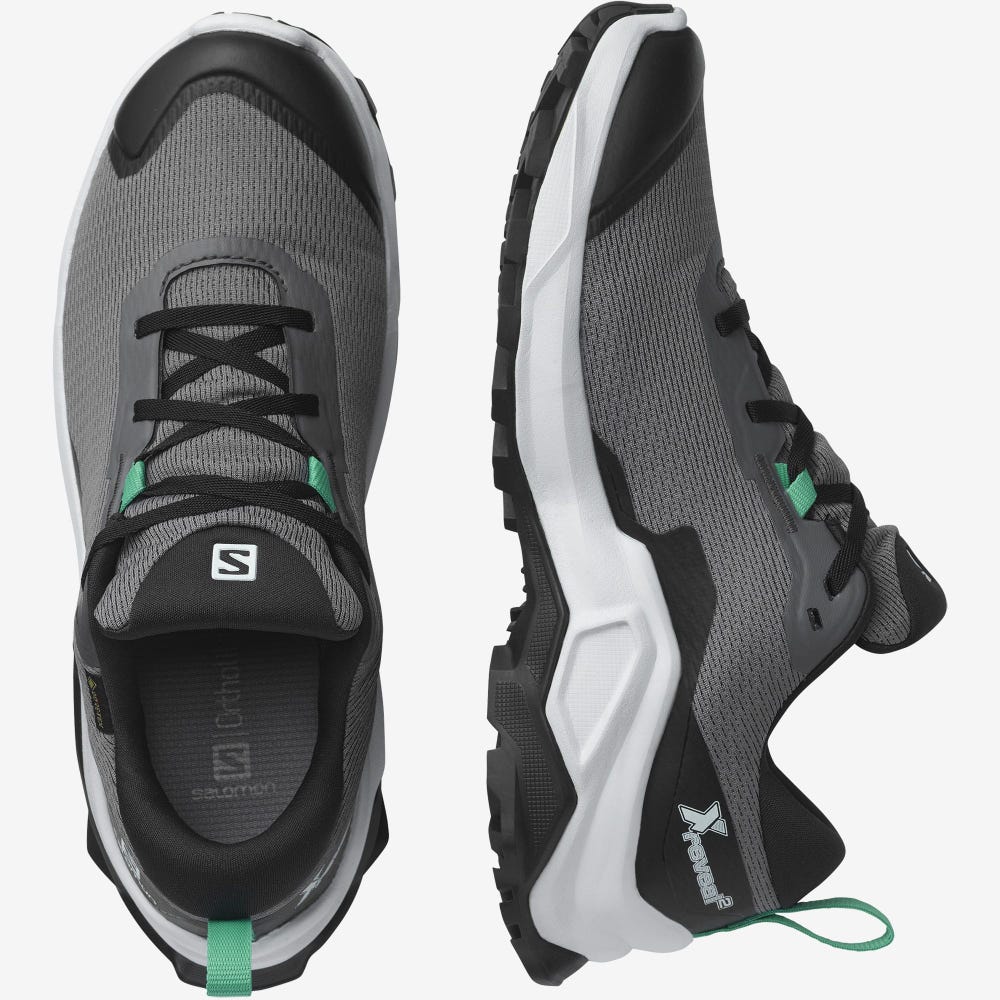 Women's Salomon X REVEAL 2 GORE-TEX Hiking Shoes Grey/Black/Mint | XVEU-08135