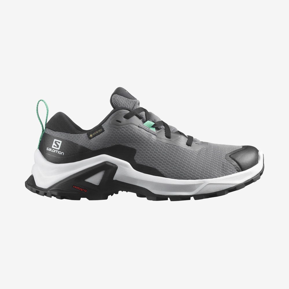 Women\'s Salomon X REVEAL 2 GORE-TEX Hiking Shoes Grey/Black/Mint | XVEU-08135
