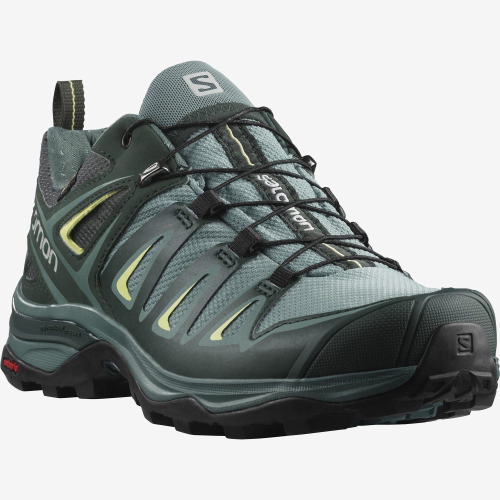 Women's Salomon X ULTRA 3 GORE-TEX Hiking Shoes Light Green | KXTI-13042