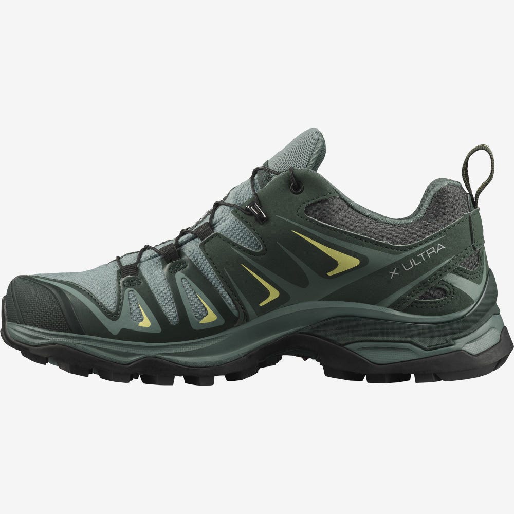Women's Salomon X ULTRA 3 GORE-TEX Hiking Shoes Light Green | KXTI-13042